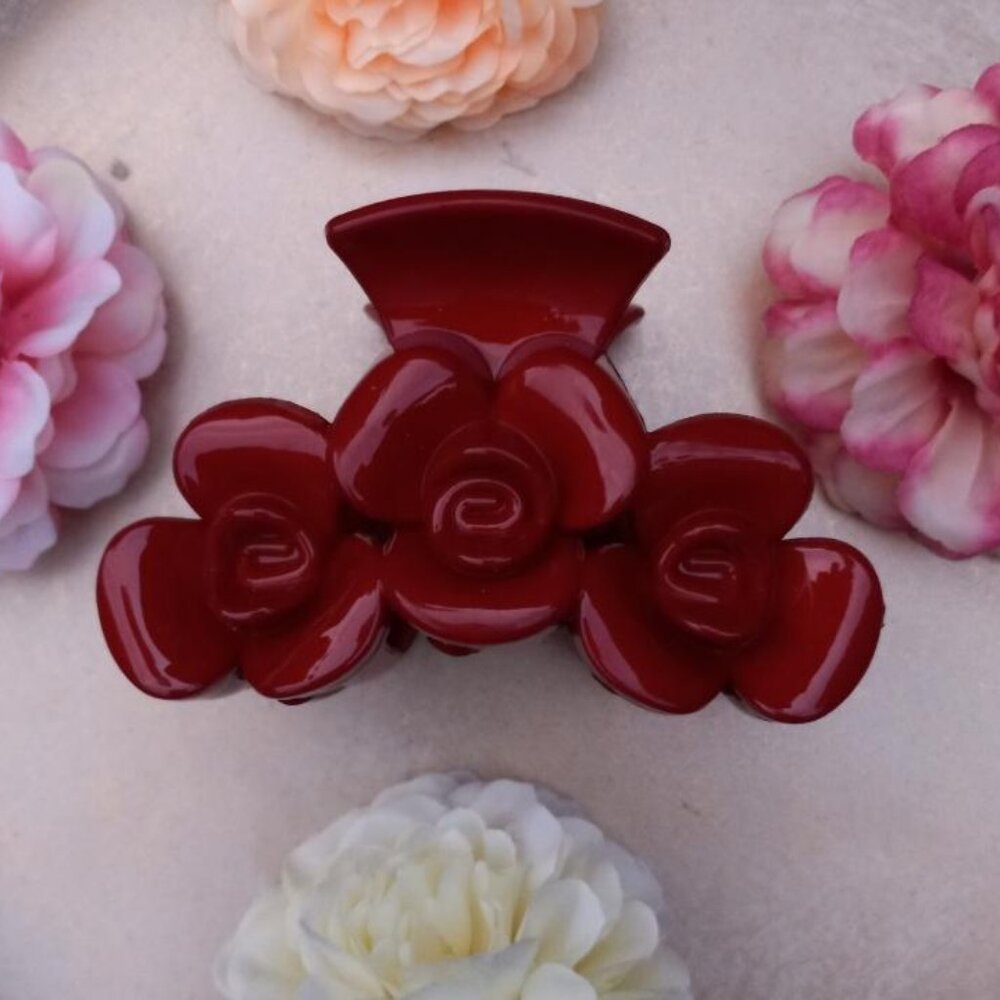 Fashion Claw Long Hair Tie Floral Girl Women Casual Spring Summer Accessory Gift